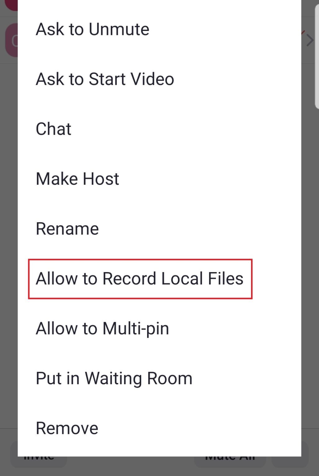 zoom allow participants to record