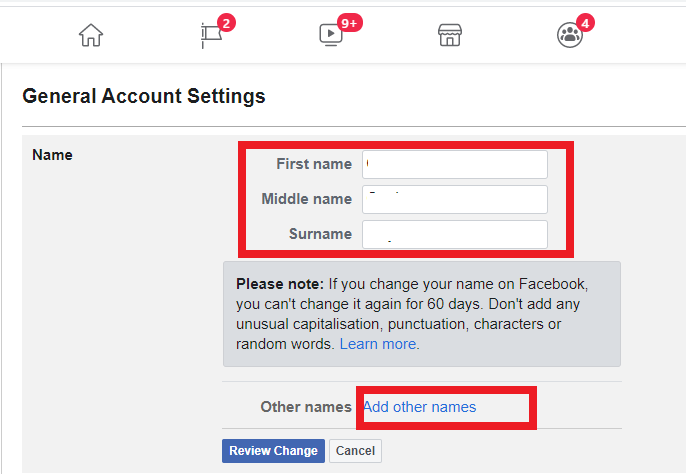 How to Change your name on Facebook with Computer 