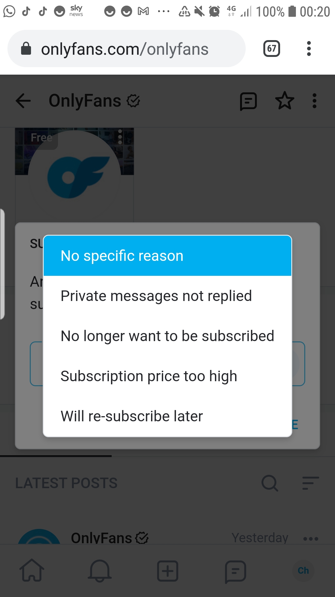 How to cancel your onlyfans subscription